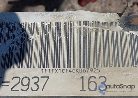 2012 Ford F-150 Xl from USA, damaged, VIN 1FTFX1CF4CKD67925